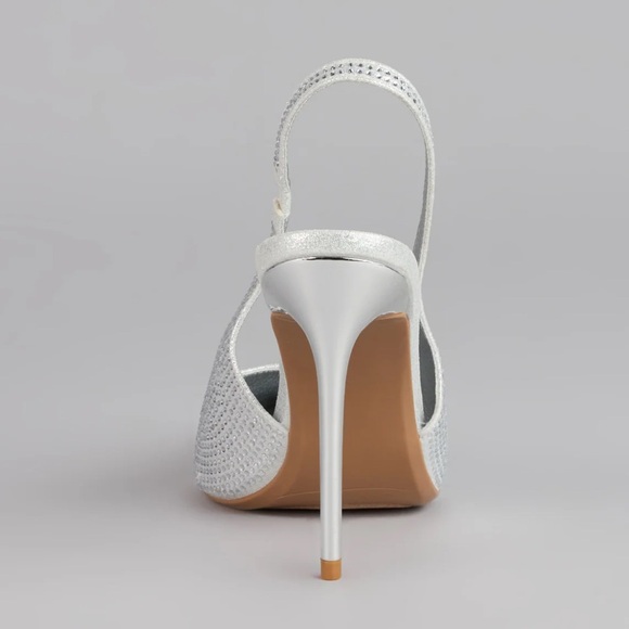 New! Windsor Glam Line Rhinestone Slingback Pumps size 6 - Picture 3 of 3